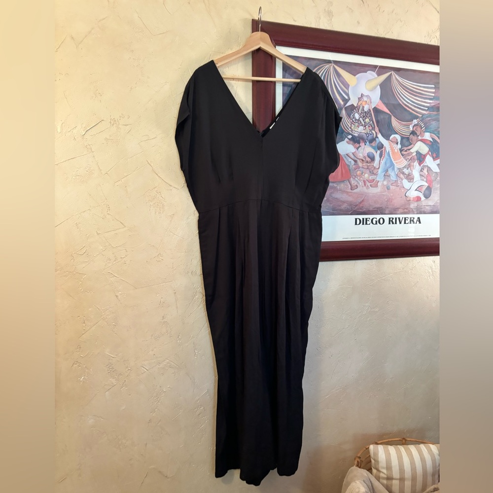 Gap Black V-neck Jumpsuit